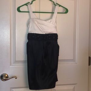 Girls navy white dressy dress size 8